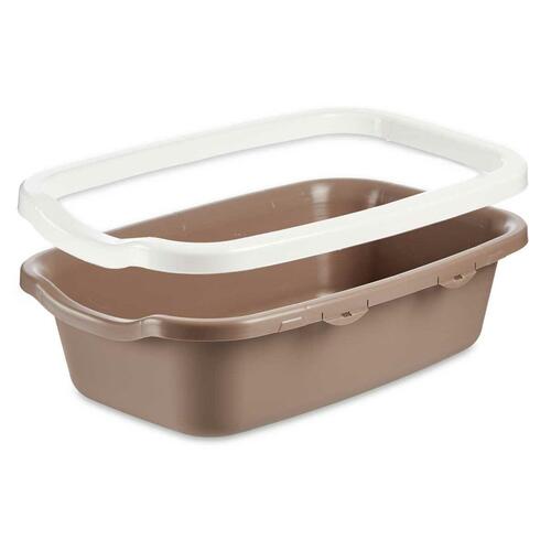 Kattebakke Hvid Beige Plastik 38 x 16 x 58,5 cm (11 Enheder)