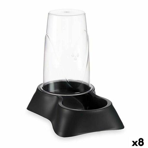 Madskål til kæledyr Beholder Antracit Plastik 1,5 L 16 x 25 x 24 cm (8 enheder)