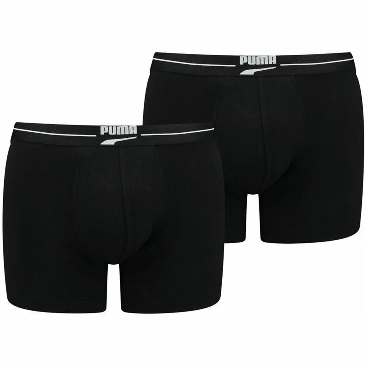 Boxershorts til mænd Puma Gentle Retro 2 enheder Sort - L