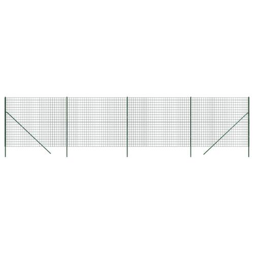 Trådhegn 1,4x10 m galvaniseret stål grøn