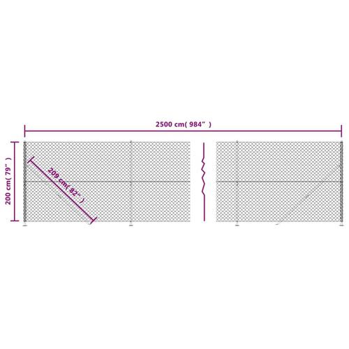 Trådhegn med flange 2x25 m antracitgrå