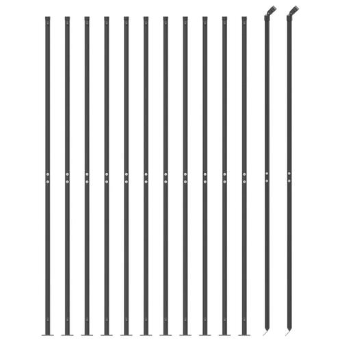 Trådhegn med flange 2,2x25 m antracitgrå