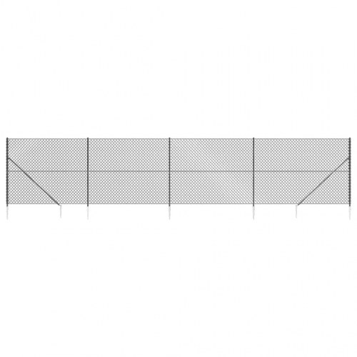 Trådhegn med jordspyd 1,8x10 m antracitgrå