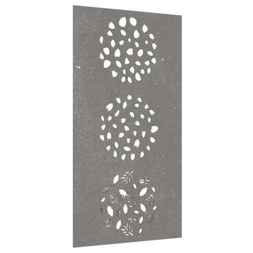 Udendørs vægdekoration 105x55 cm bladdesign cortenstål