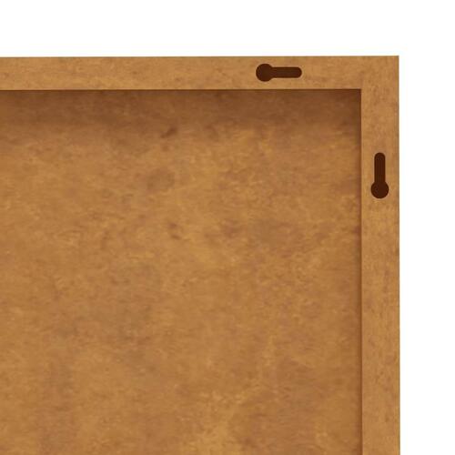Udendørs vægdekoration 105x55 cm bladdesign cortenstål