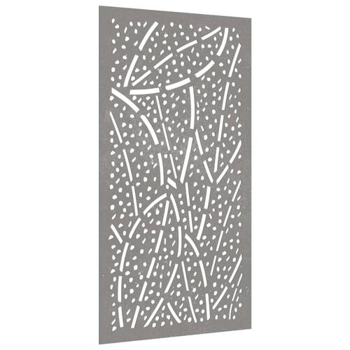 Udendørs vægdekoration 105x55 cm bladdesign cortenstål