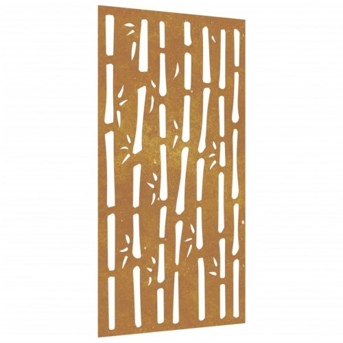 Udendørs vægdekoration 105x55 cm bambusdesign cortenstål