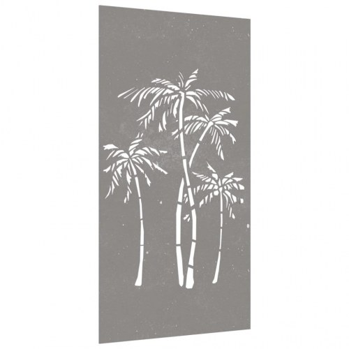 Udendørs vægdekoration 105x55 cm palmedesign cortenstål