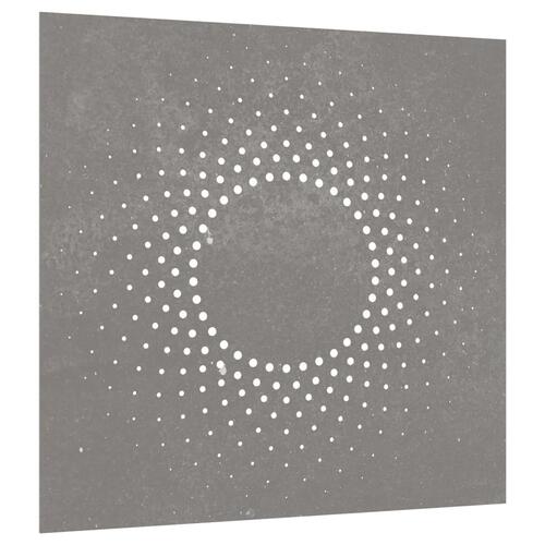 Udendørs vægdekoration 55x55 cm soldesign cortenstål
