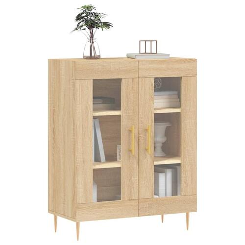 Skænk 69,5x34x90 cm konstrueret træ sonoma-eg
