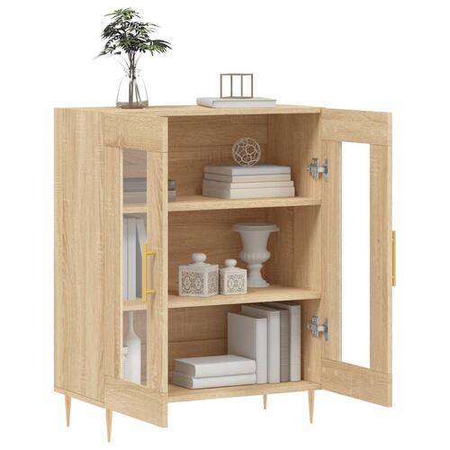 Skænk 69,5x34x90 cm konstrueret træ sonoma-eg