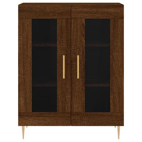 Skænk 69,5x34x90 cm konstrueret træ brun egetræsfarve