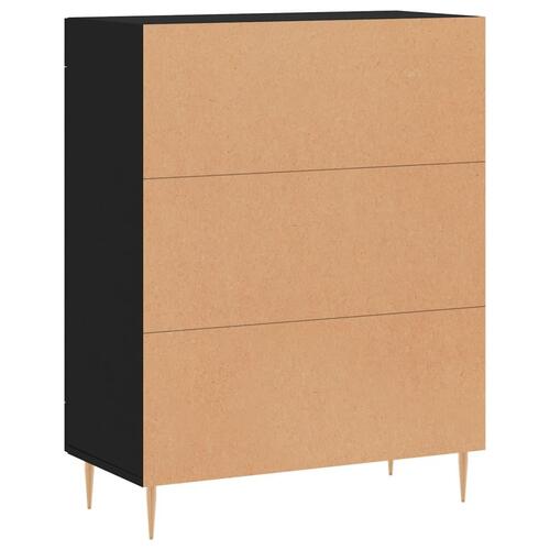 Skænk 69,5x34x90 cm konstrueret træ sort