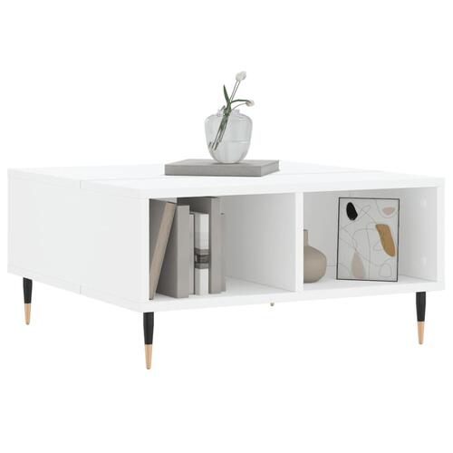 Sofabord 60x60x30 cm konstrueret træ hvid