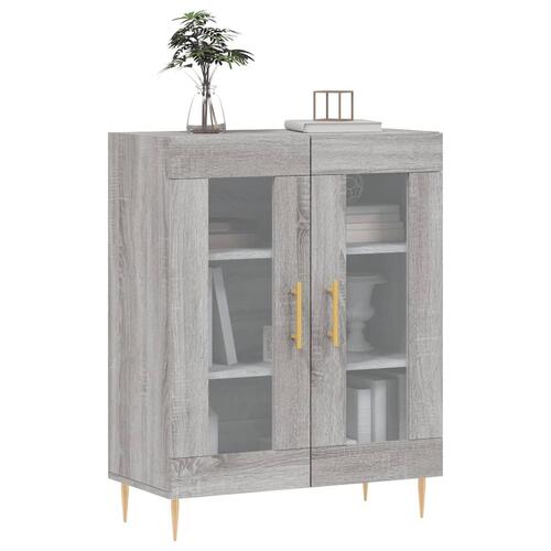 Skænk 69,5x34x90 cm konstrueret træ grå sonoma-eg