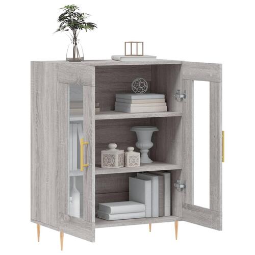 Skænk 69,5x34x90 cm konstrueret træ grå sonoma-eg