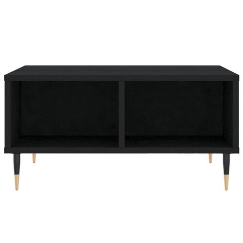 Sofabord 60x60x30 cm konstrueret træ sort