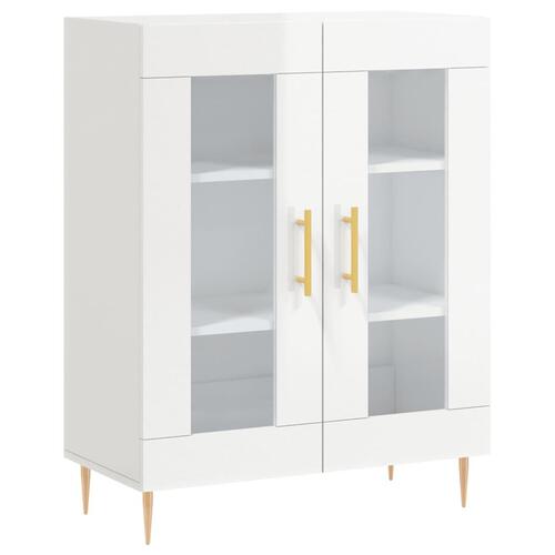 Skænk 69,5x34x90 cm konstrueret træ hvid højglans