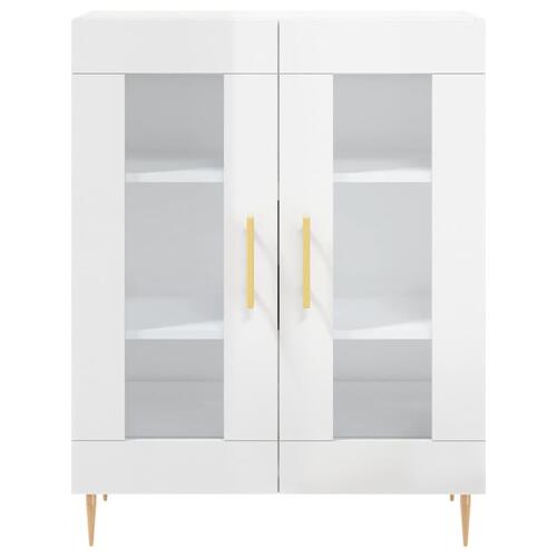 Skænk 69,5x34x90 cm konstrueret træ hvid højglans