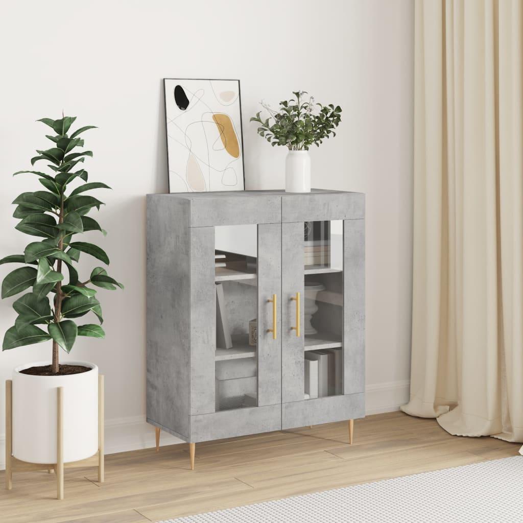 Skænk 69,5x34x90 cm konstrueret træ betongrå