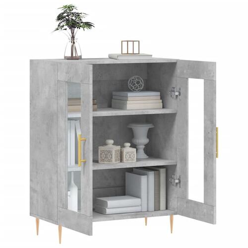 Skænk 69,5x34x90 cm konstrueret træ betongrå