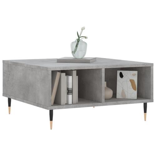Sofabord 60x60x30 cm konstrueret træ betongrå