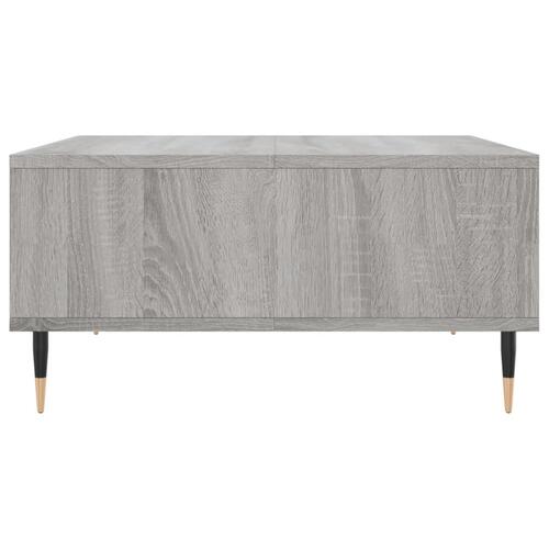Sofabord 60x60x30 cm konstrueret træ grå sonoma-eg