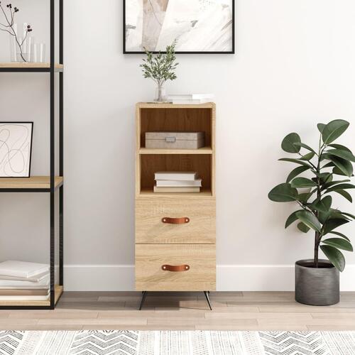 Skænk 34,5x34x90 cm konstrueret træ sonoma-eg