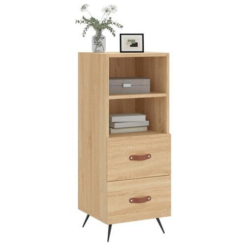 Skænk 34,5x34x90 cm konstrueret træ sonoma-eg