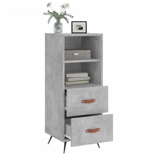Skænk 34,5x34x90 cm konstrueret træ betongrå