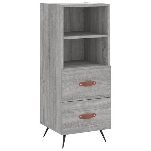Skænk 34,5x34x90 cm konstrueret træ grå sonoma-eg