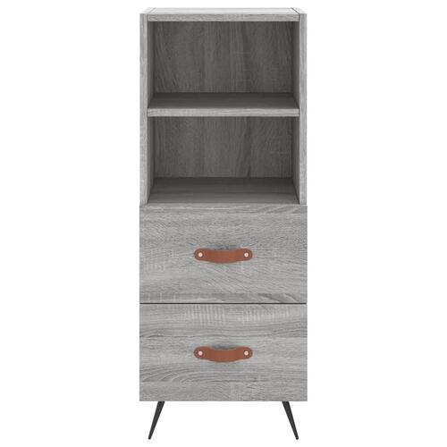 Skænk 34,5x34x90 cm konstrueret træ grå sonoma-eg