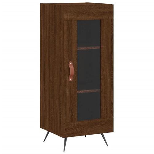 Skænk 34,5x34x90 cm konstrueret træ brun egetræsfarve