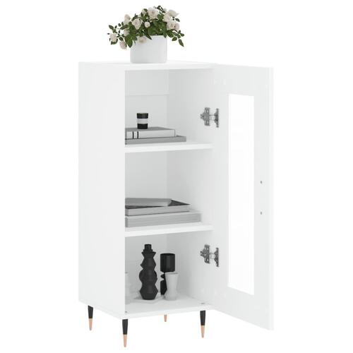 Skænk 34,5x34x90 cm konstrueret træ hvid
