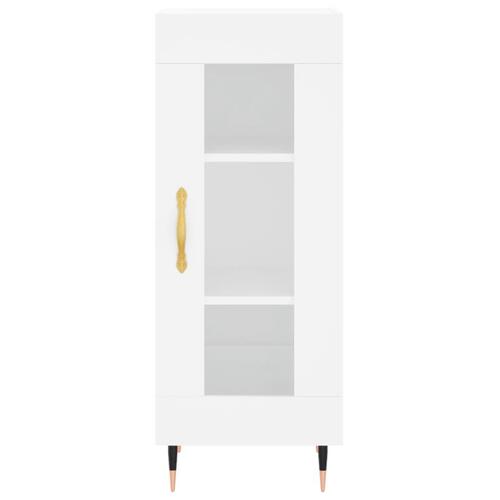 Skænk 34,5x34x90 cm konstrueret træ hvid