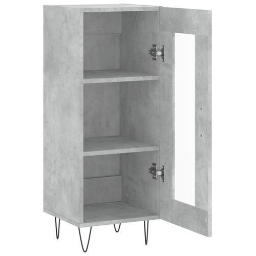 Skænk 34,5x34x90 cm konstrueret træ betongrå