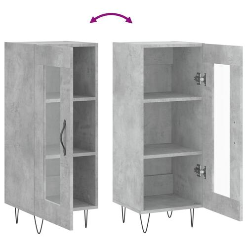 Skænk 34,5x34x90 cm konstrueret træ betongrå