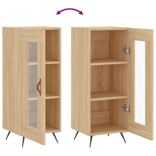 Skænk 34,5x34x90 cm konstrueret træ sonoma-eg