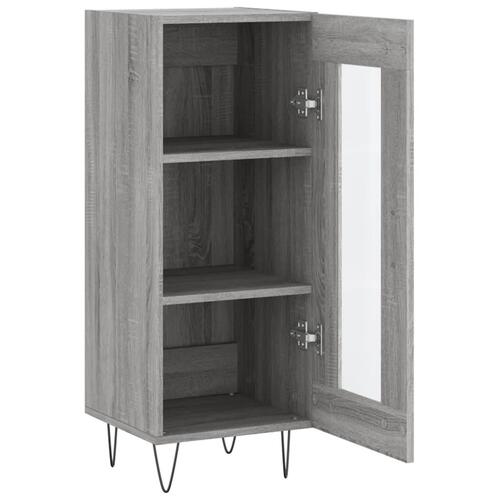 Skænk 34,5x34x90 cm konstrueret træ grå sonoma-eg