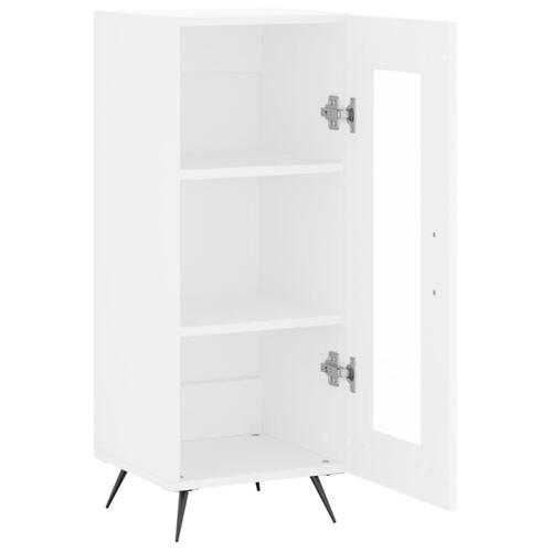 Skænk 34,5x34x90 cm konstrueret træ hvid