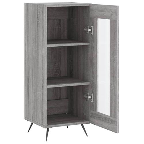 Skænk 34,5x34x90 cm konstrueret træ grå sonoma-eg
