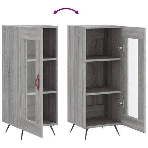 Skænk 34,5x34x90 cm konstrueret træ grå sonoma-eg