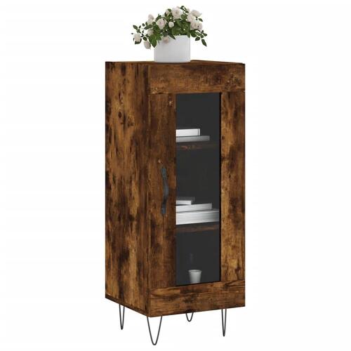 Skænk 34,5x34x90 cm konstrueret træ røget egetræsfarve