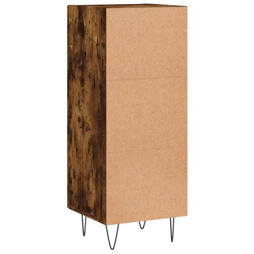 Skænk 34,5x34x90 cm konstrueret træ røget egetræsfarve