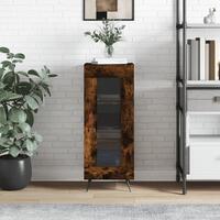 Skænk 34,5x34x90 cm konstrueret træ røget egetræsfarve