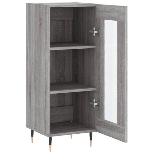 Skænk 34,5x34x90 cm konstrueret træ grå sonoma-eg