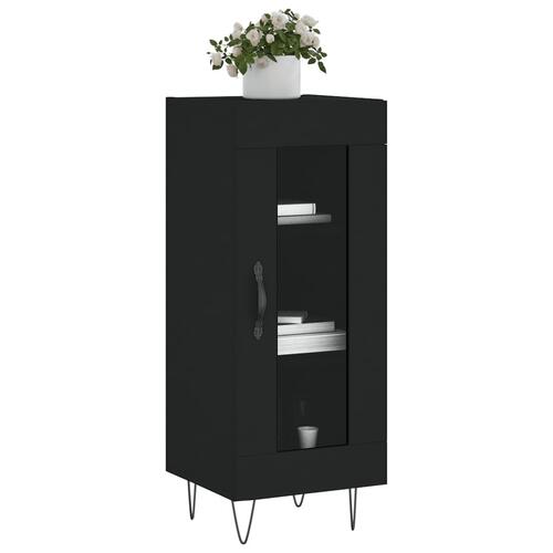 Skænk 34,5x34x90 cm konstrueret træ sort