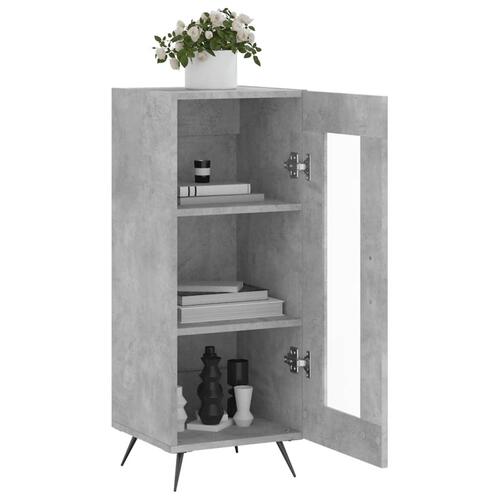 Skænk 34,5x34x90 cm konstrueret træ betongrå
