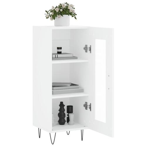 Skænk 34,5x34x90 cm konstrueret træ hvid