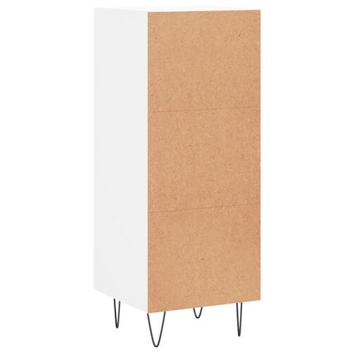 Skænk 34,5x34x90 cm konstrueret træ hvid